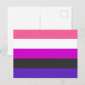 Carte Postale Drapeau de fierté genderfluid (Devant / Derrière)