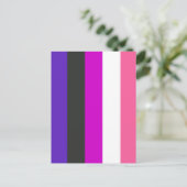 Carte Postale Drapeau de fierté genderfluid (Debout devant)