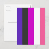 Carte Postale Drapeau de fierté genderfluid (Devant / Derrière)