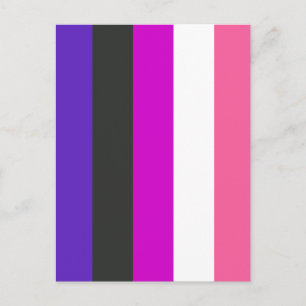 Carte Postale Drapeau de fierté genderfluid