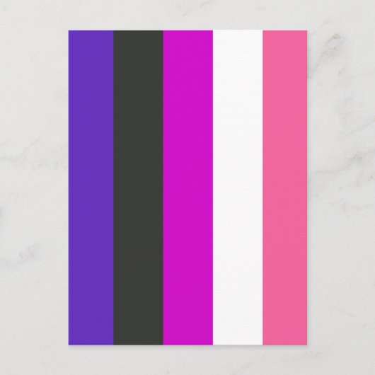 Carte Postale Drapeau de fierté genderfluid (Devant)