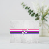 Carte Postale Drapeau de fierté genderfluid (Debout devant)
