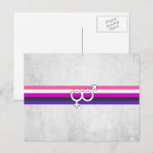 Carte Postale Drapeau de fierté genderfluid (Devant / Derrière)