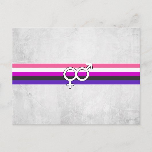 Carte Postale Drapeau de fierté genderfluid (Devant)