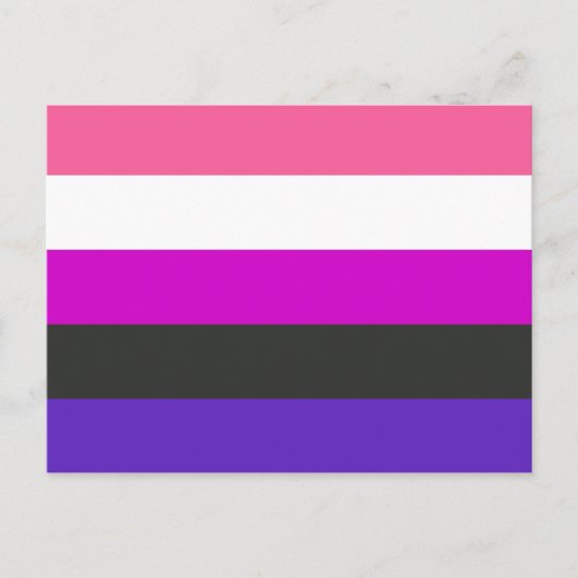 Carte Postale Drapeau de fierté genderfluid (Devant)