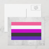 Carte Postale Drapeau de fierté genderfluid (Devant / Derrière)