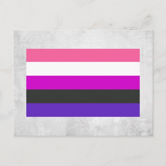 Carte Postale Drapeau de fierté genderfluid (Devant)