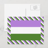 Carte Postale Drapeau de fierté genderqueer (Devant / Derrière)