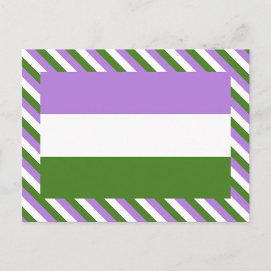 Carte Postale Drapeau de fierté genderqueer (Devant)