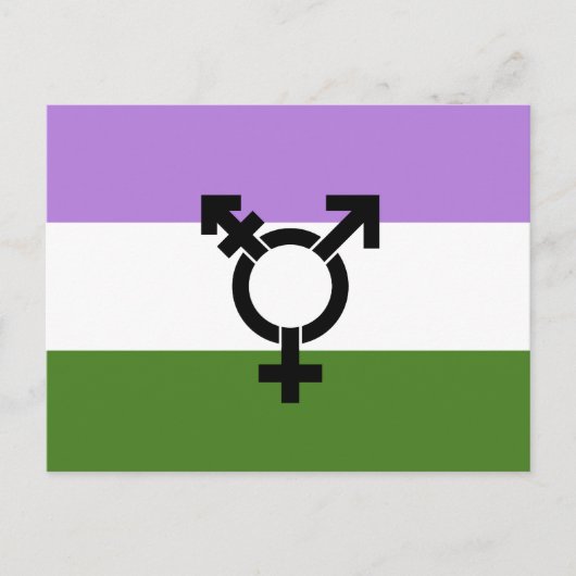 Carte Postale Drapeau de fierté genderqueer (Devant)