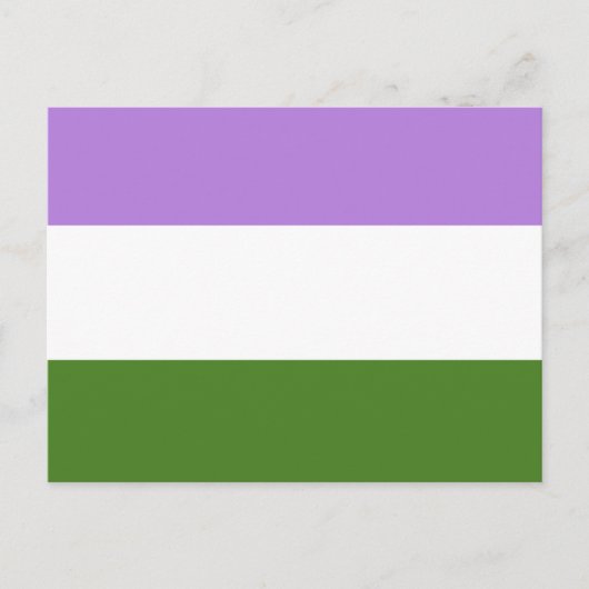 Carte Postale Drapeau de fierté genderqueer (Devant)