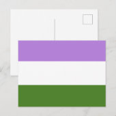 Carte Postale Drapeau de fierté genderqueer (Devant / Derrière)