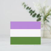 Carte Postale Drapeau de fierté genderqueer (Debout devant)