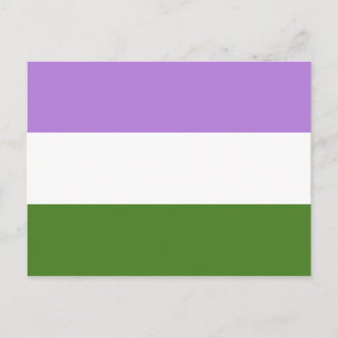Carte Postale Drapeau de fierté genderqueer