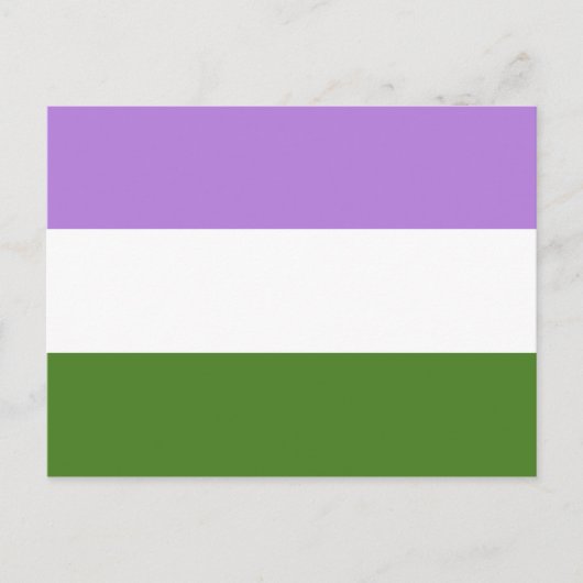 Carte Postale Drapeau de fierté genderqueer (Devant)