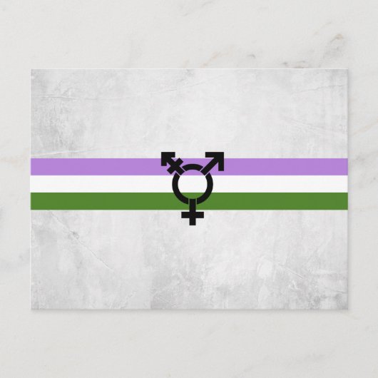 Carte Postale Drapeau de fierté genderqueer (Devant)