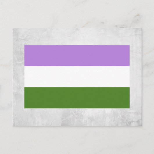 Carte Postale Drapeau de fierté genderqueer (Devant)