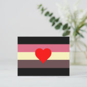 Carte Postale Drapeau de fierté grasse (Debout devant)