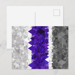 Carte Postale Drapeau de fierté Greygender Boho Géométrique Mod