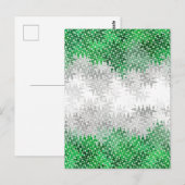 Carte Postale Drapeau de fierté grisromantique abstrait ondulé t (Devant / Derrière)