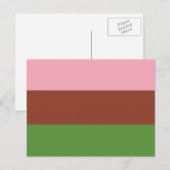 Carte Postale Drapeau de fierté gynosexuel (Devant / Derrière)