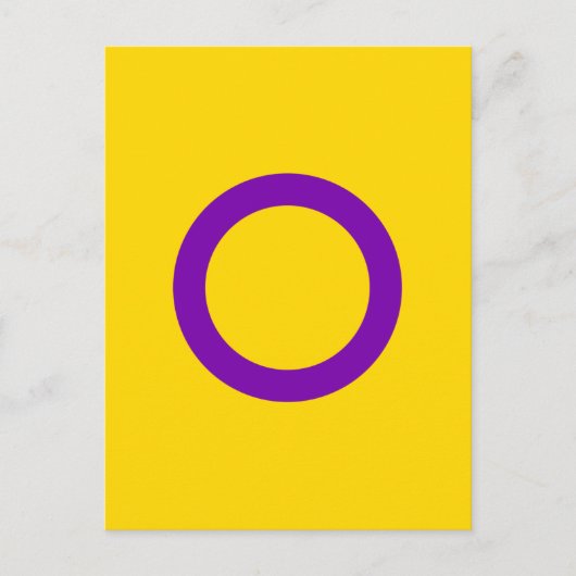 Carte Postale Drapeau de fierté intersexe (Devant)
