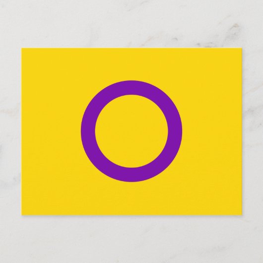 Carte Postale Drapeau de fierté intersexe (Devant)
