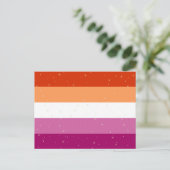 Carte postale Drapeau de fierté lesbienne (Debout devant)