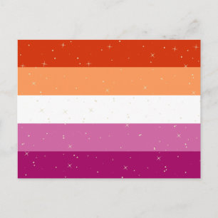 Carte postale Drapeau de fierté lesbienne