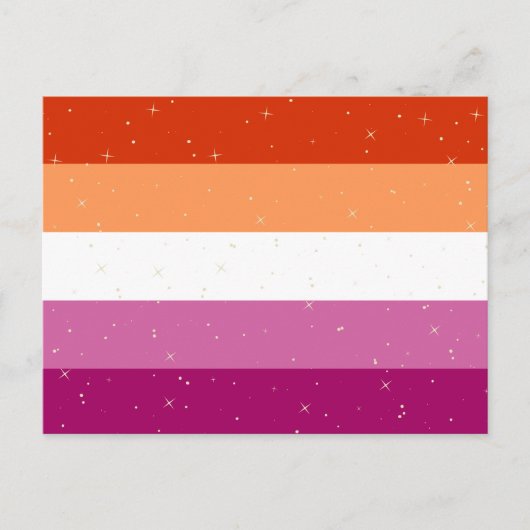 Carte postale Drapeau de fierté lesbienne (Devant)