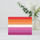 Carte Postale Drapeau de fierté lesbienne (Debout devant)