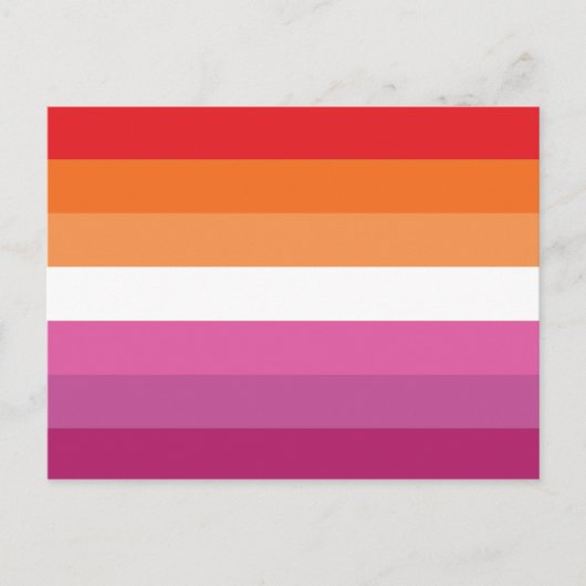 Carte Postale Drapeau de fierté lesbienne (Devant)