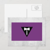 Carte Postale Drapeau de fierté lesbienne (Devant / Derrière)