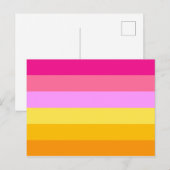 Carte Postale Drapeau de fierté lesbienne (Aube) (Devant / Derrière)