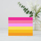 Carte Postale Drapeau de fierté lesbienne (Aube) (Debout devant)