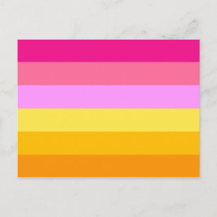 Carte Postale Drapeau de fierté lesbienne (Aube)