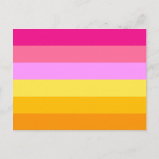 Carte Postale Drapeau de fierté lesbienne (Aube) (Devant)