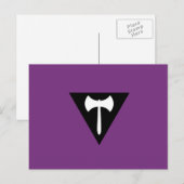 Carte Postale Drapeau de fierté Lesbienne Labrys (Devant / Derrière)