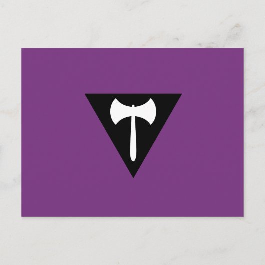 Carte Postale Drapeau de fierté Lesbienne Labrys (Devant)