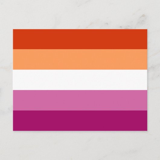 Carte Postale Drapeau de fierté lesbienne LGBTQ (Devant)