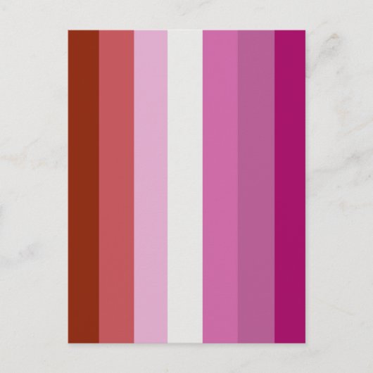Carte Postale Drapeau de fierté lesbienne (Origine) (Devant)
