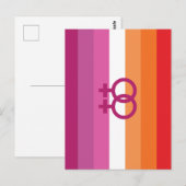 Carte Postale Drapeau de fierté lesbienne WLW (Devant / Derrière)