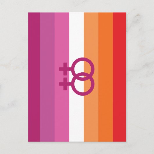 Carte Postale Drapeau de fierté lesbienne WLW (Devant)