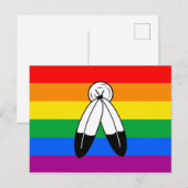 Carte Postale Drapeau de fierté LGBTQ+ bispirituel (Devant / Derrière)