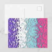 Carte Postale Drapeau de fierté multisexuel funky trippy ondulé  (Devant / Derrière)