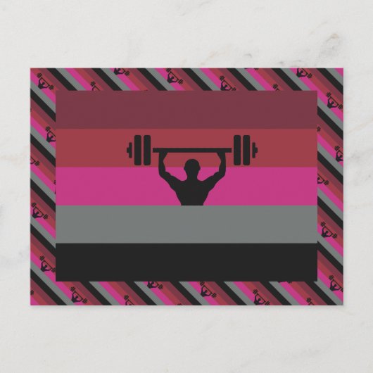 CARTE POSTALE DRAPEAU DE FIERTE MUSCLE (Devant)