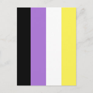 Carte Postale Drapeau de fierté non binaire