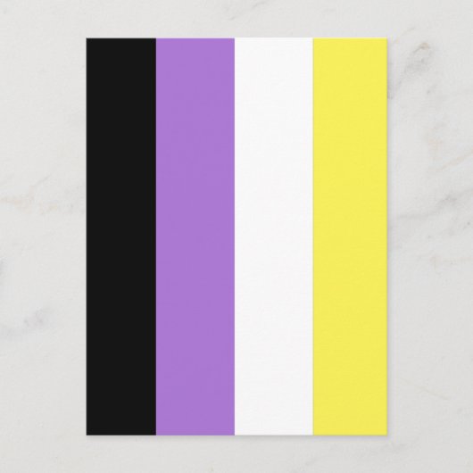 Carte Postale Drapeau de fierté non binaire (Devant)