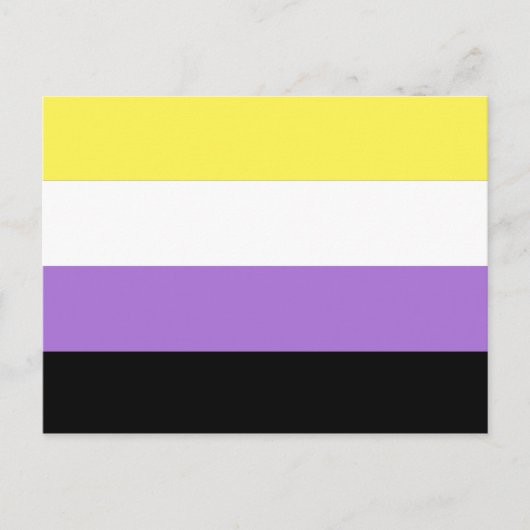 Carte Postale Drapeau de fierté non binaire (Devant)