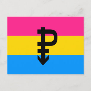 Carte Postale Drapeau de fierté pansexuel